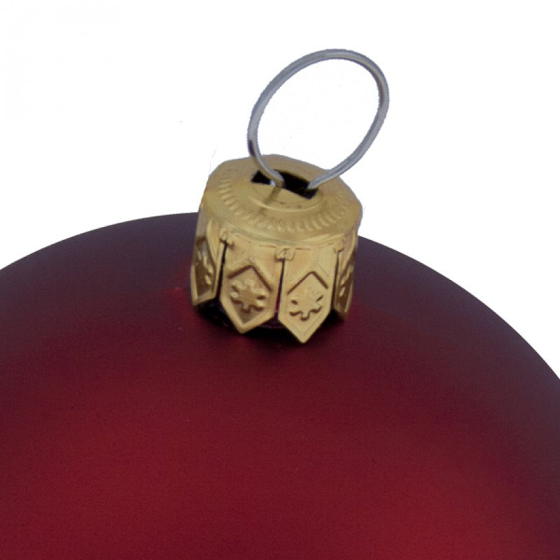 Ball Ornament, Red Satin, 6cm H x 6cm W x 6cm D