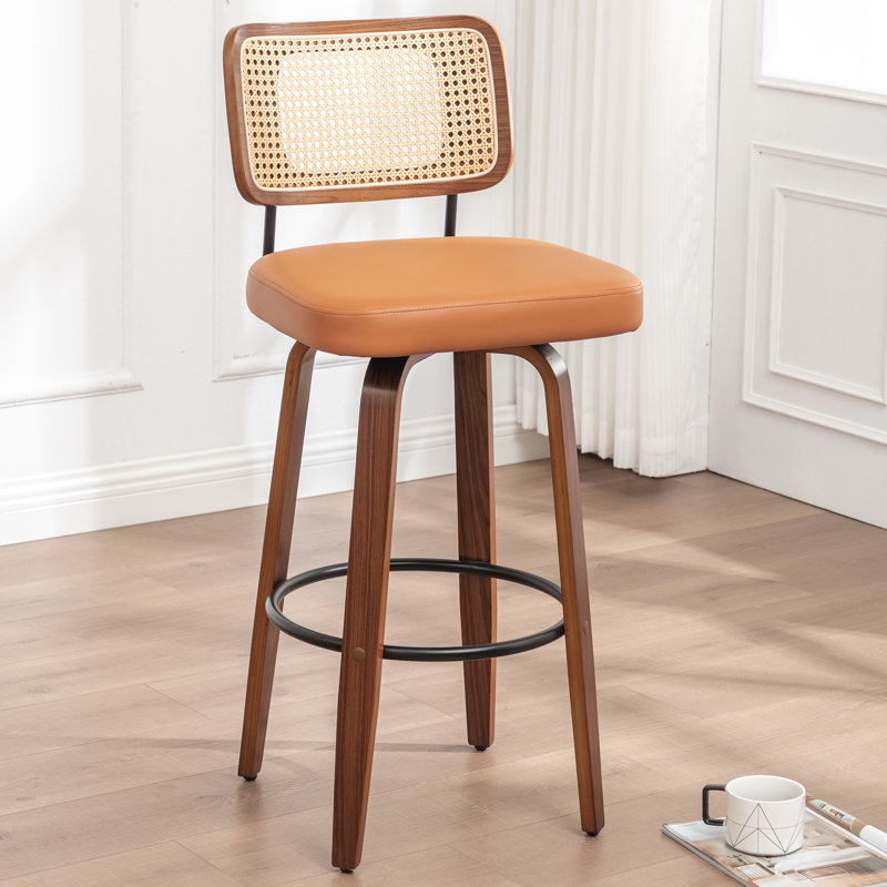 Swivel Bar Stool, Counter Stool (66.8cm Seat Height), Orange