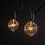 Guirlande d'extérieur avec ampoules en verre Edison, lumières de patio suspendues imperméables et connectables pour le balcon de la cour arrière, base de douille E12