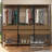 Madesa Wardrobe Clothes Storage Rack with 6 Drawers and Hanging Spaces 82"L Multiuse Modular Cabinet for Bedroom Organization - Black/Brown-2041812547