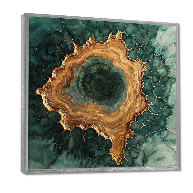 «Forest Emerald Ripples Through The Woods III», reproductions encadrées, H 16 po x l 16 po, Impression encadrée flottante