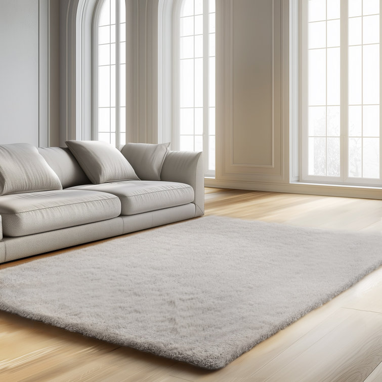 Kaytrin Kai Light Brown Fluffy Shag Rug