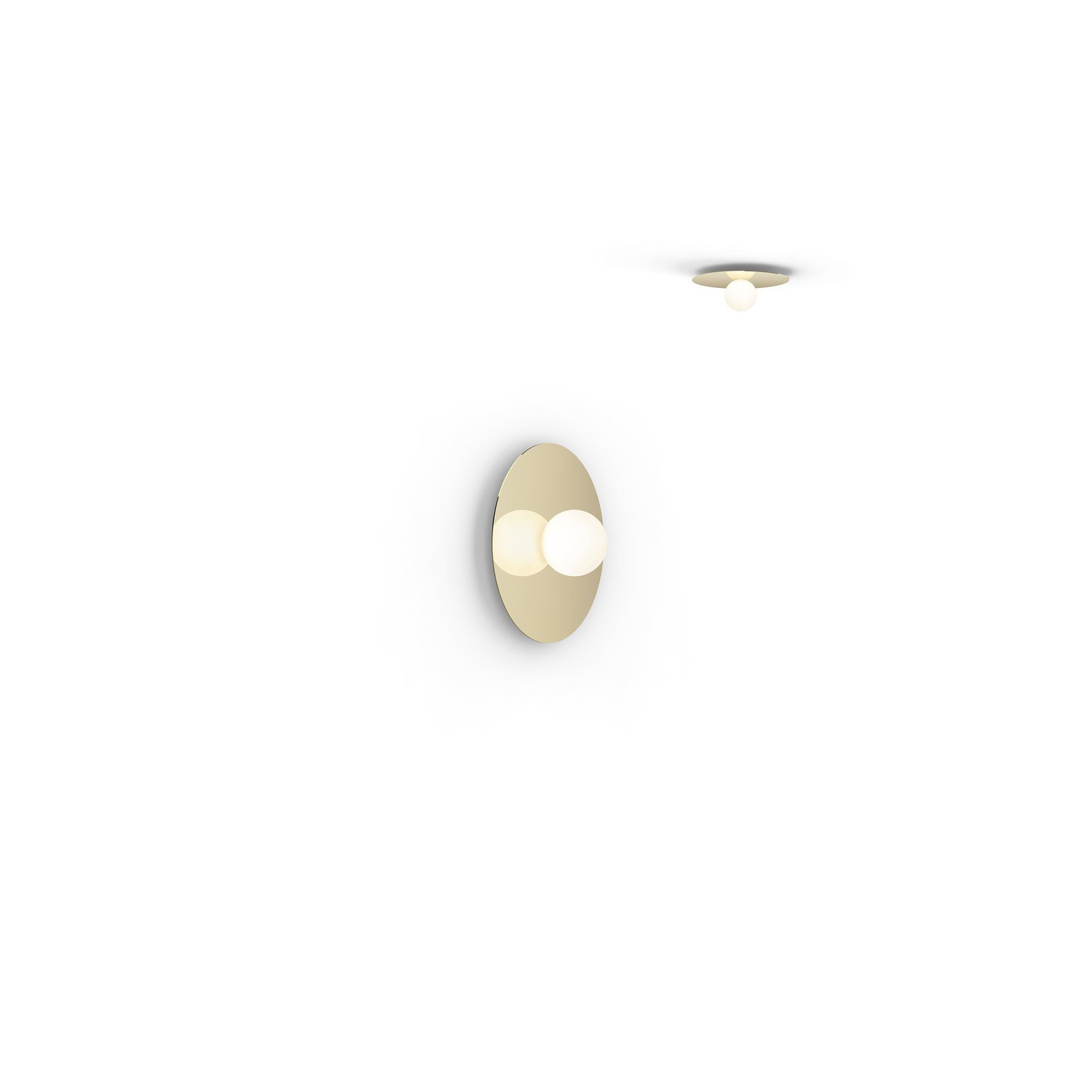 Bola Flush Disc, Brass, 6.2" H x 12" W x 12" D