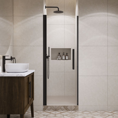 OVE Decors Pasadena 28 à 29 3/8 po X P 72 po H Porte de douche à pivot sans cadre en alcôve, 2025