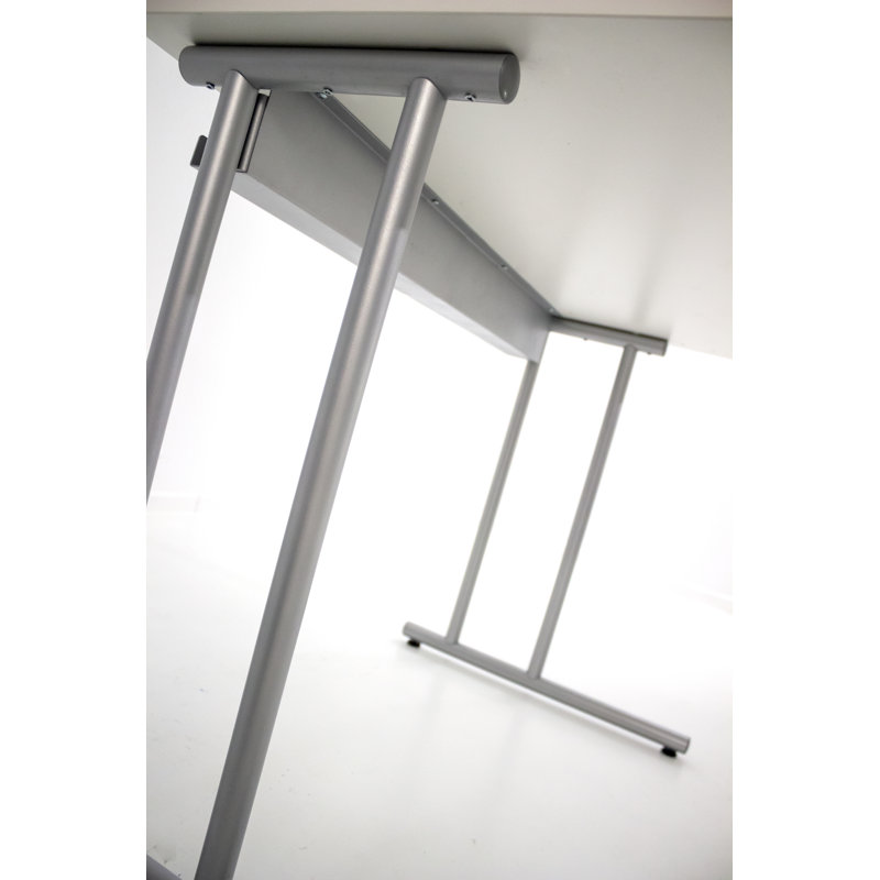 Folkestone Metal Base Writing Desk, White, 120cm H x 80cm W x 40cm D