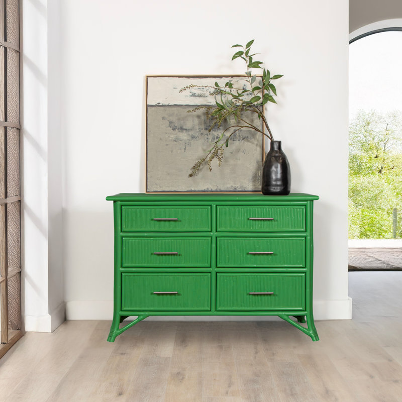 Bermuda 6 - Drawer Dresser, Bright Green