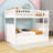 Full Over Full Bunk Bed With Twin Trundle, Guardrails And Ladder, Convertible Into Separate Beds-1798393929