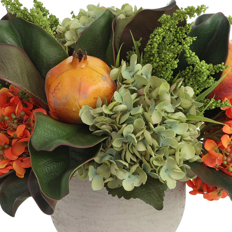 Pomegranate and Hydrangea Arrangement