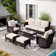 Nadilee Premium All-Weather Wicker - Person Patio Conversation Sets with Cushions
