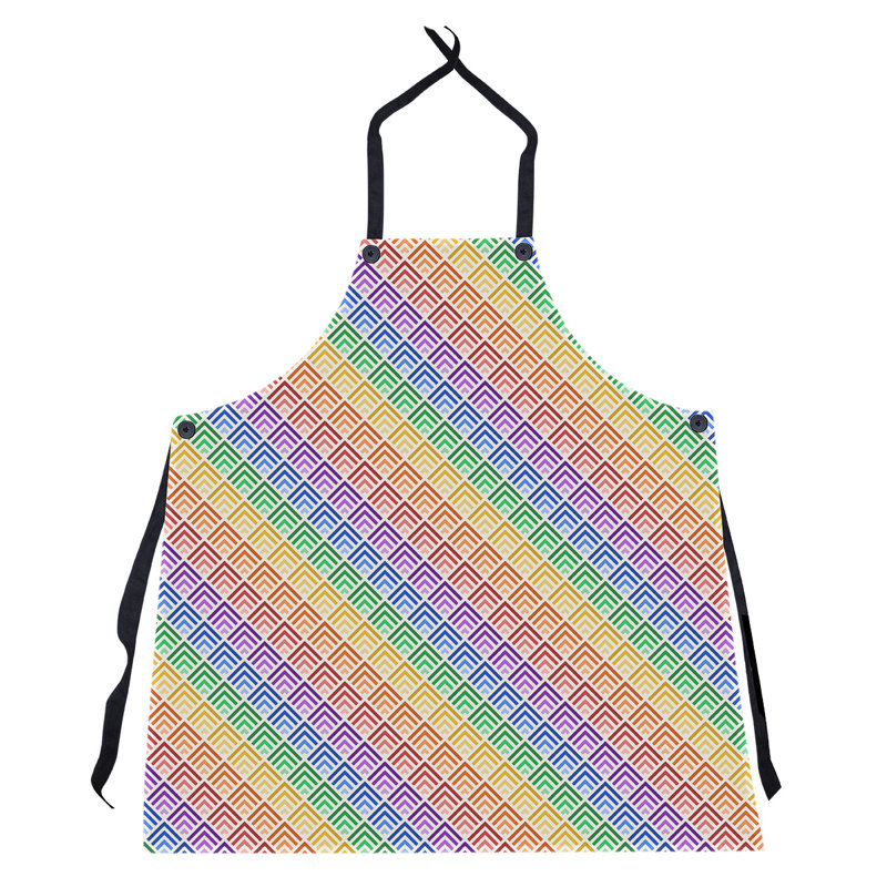 Tablier de motif géométrique classique, Arc-en-ciel clair