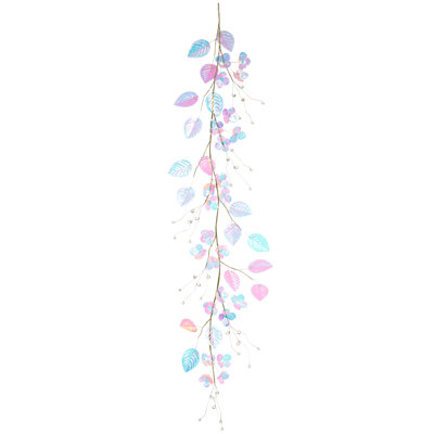 Ensemble de 6 guirlandes de feuilles métalliques glacées 4 pièces