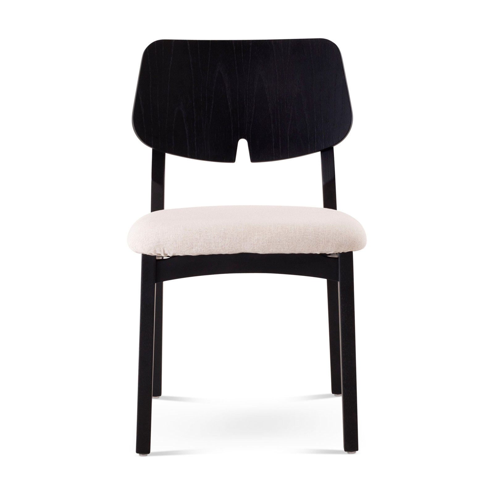 Dyron Side Chair, Alabaster/Ebano