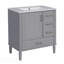 Meuble-lavabo de salle de bain avec lavabo en céramique, porte à fermeture en douceur avec tablette intégrée, tiroir profond, tiroir standard, grand tiroir diviseur, grande armoire de rangement-133416483