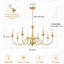 Lustre classique à 6 lumières de style bougie Tinoco-137990402-137990403