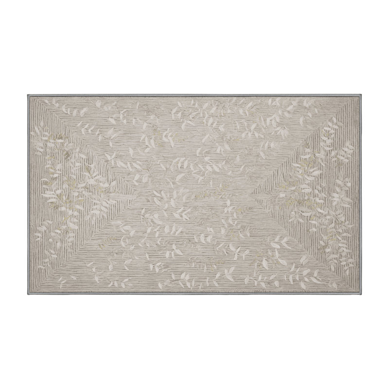 Machine Washable Gray Area Rug, Rectangle 8' x 10'