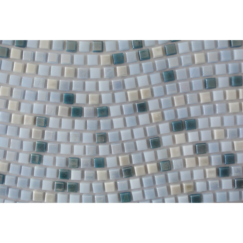 Carreau de mosaïque mural et mosaïque carré en verre pressé iridescent 0,325 po x 0,3125 po Galaxy