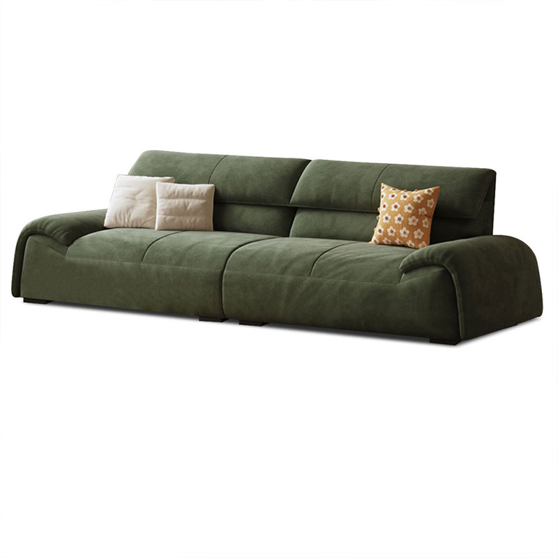 Canapé modulaire en velours, Vert, H 31,5 po x l 109,45 po x P 36,22 po