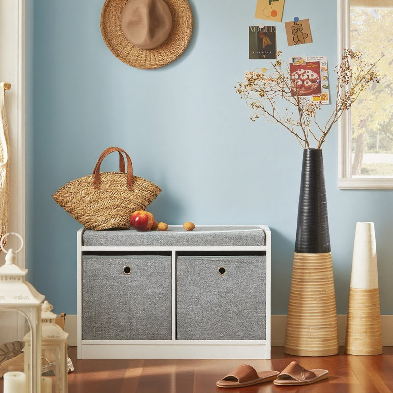 Brunnet Polyester Upholstered Storage Bench