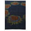 Tapis carré bleu marine Otto