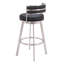 Tabouret de bar pivotant Gimsby - noir