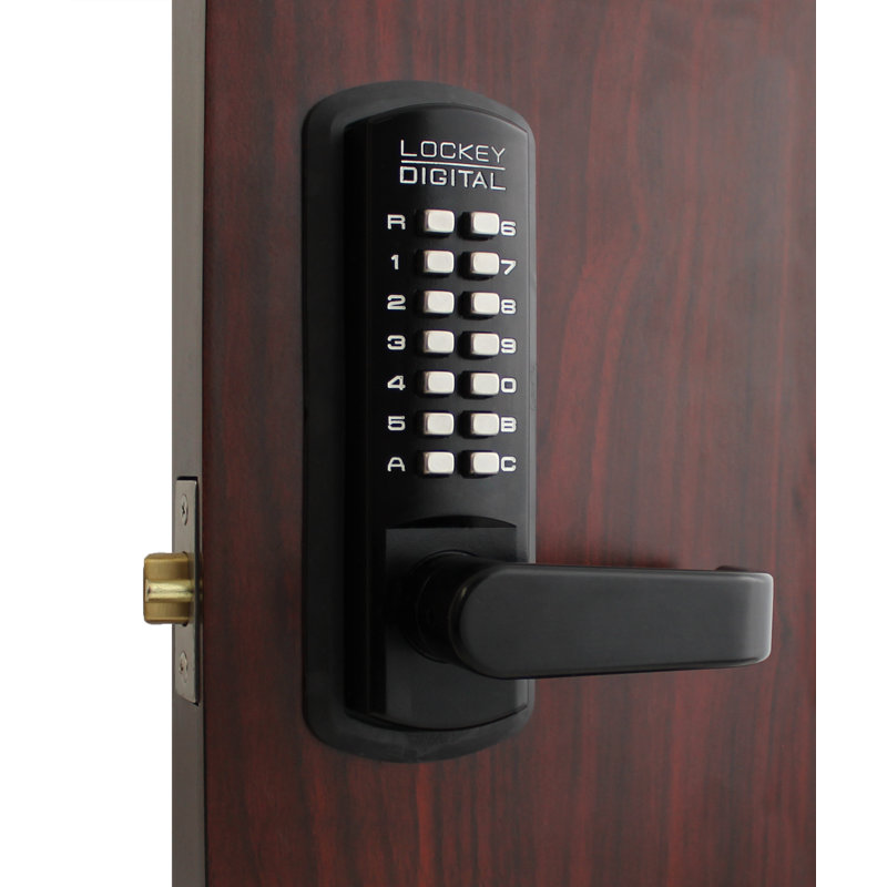 Keyless Entry Door Lever, Jet Black/Marine Grade
