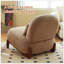 Cute Accent Chair with Solid Wood Legs, Soft Fabric Cushion for Living Room, Cozy Bedroom, and Comfy Reading Nook-130788290