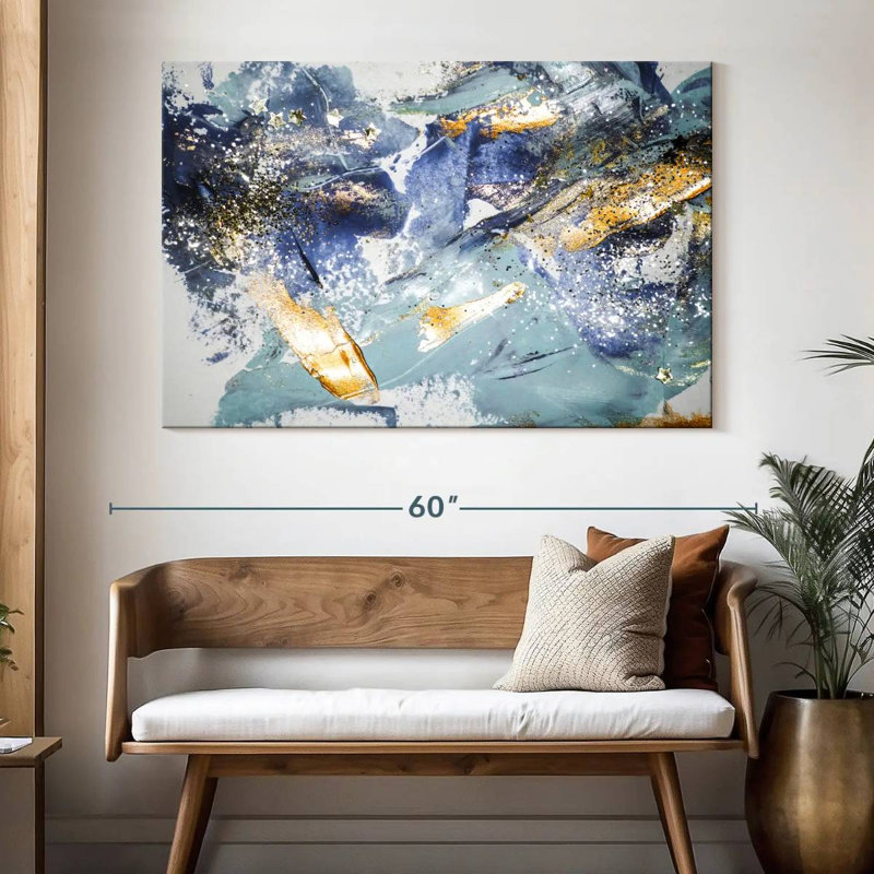 Abstract Glitter Canvas Print, 34" H x 51" W x 1.25" D