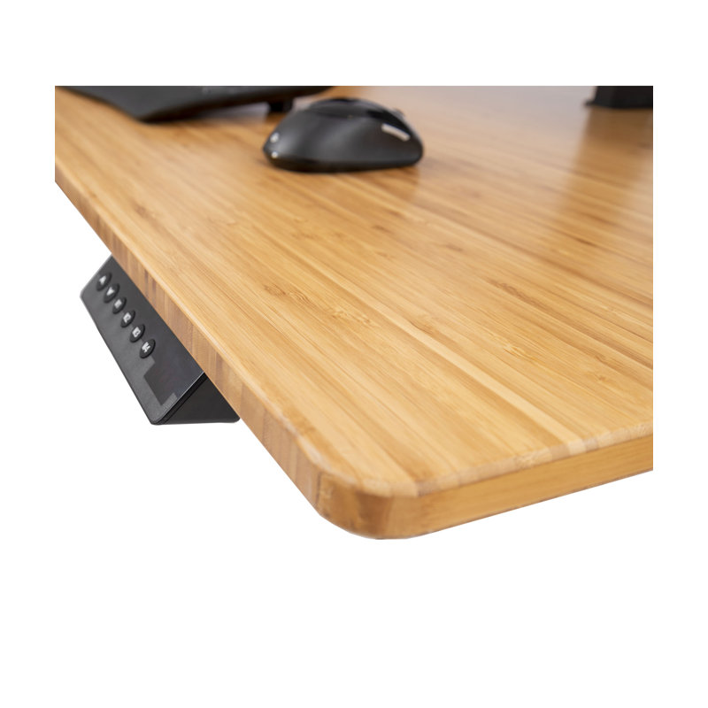 Adjustable Metal Base Standing Desk, Black, 60.6" H x 47.25" W x 29.5" D