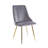 Velvet Upholstered Dining Chair with Gold Accent Legs-1104866096