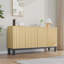 Buffet cannelé avec armoire de rangement avec portes et tablettes pour la cuisine et le salon