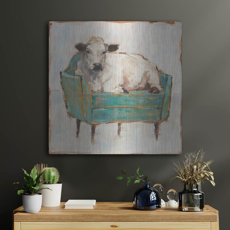" Moo-ving In I " by Ethan Harper, 24" H x 24" W
