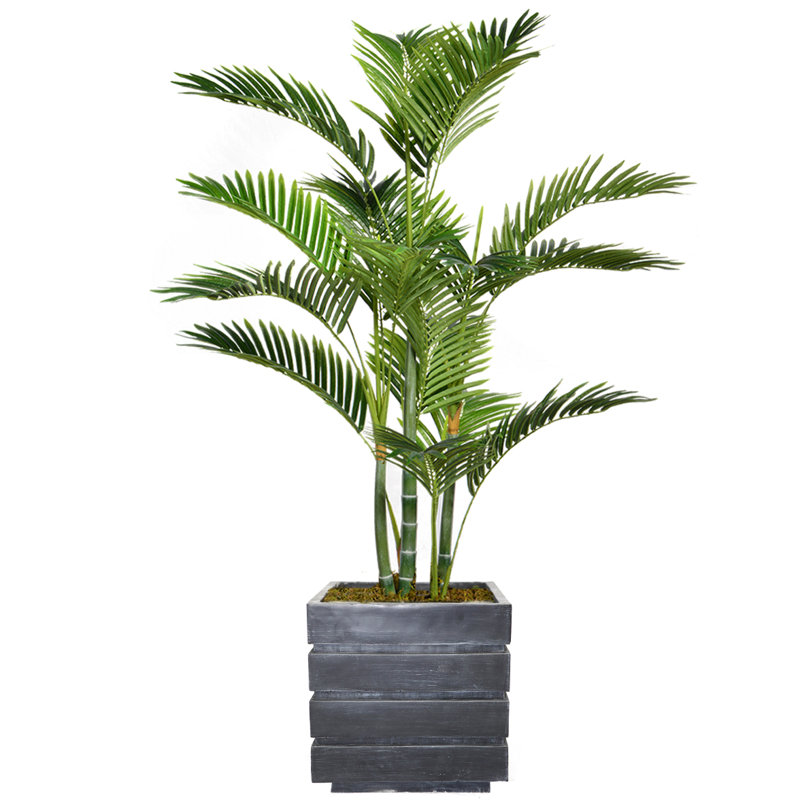 Palmier artificiel en pot 54 po Panama, gris