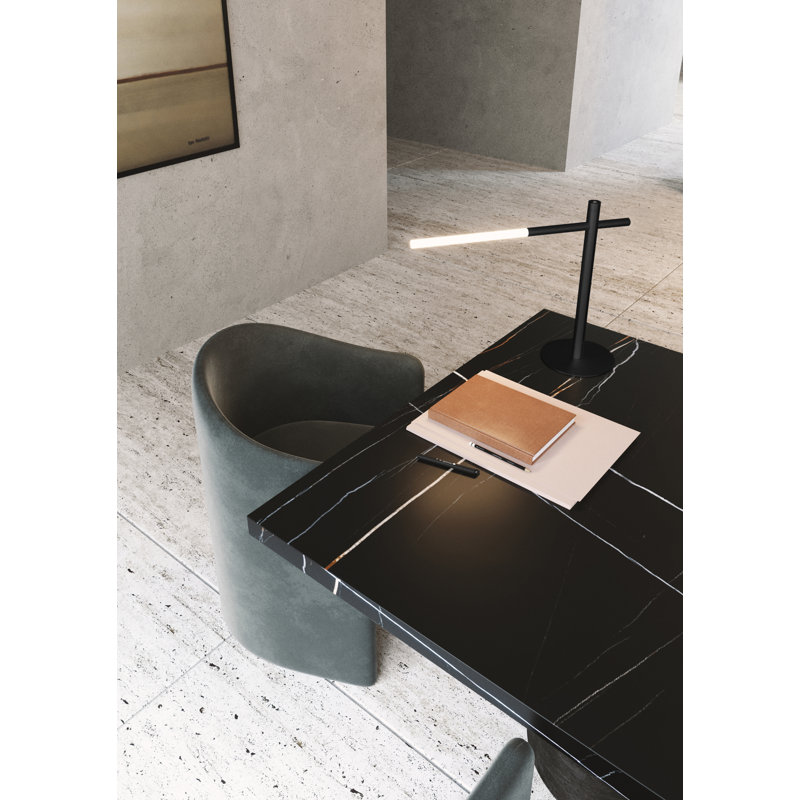 Bianca Table Lamp, Matte Black Silk