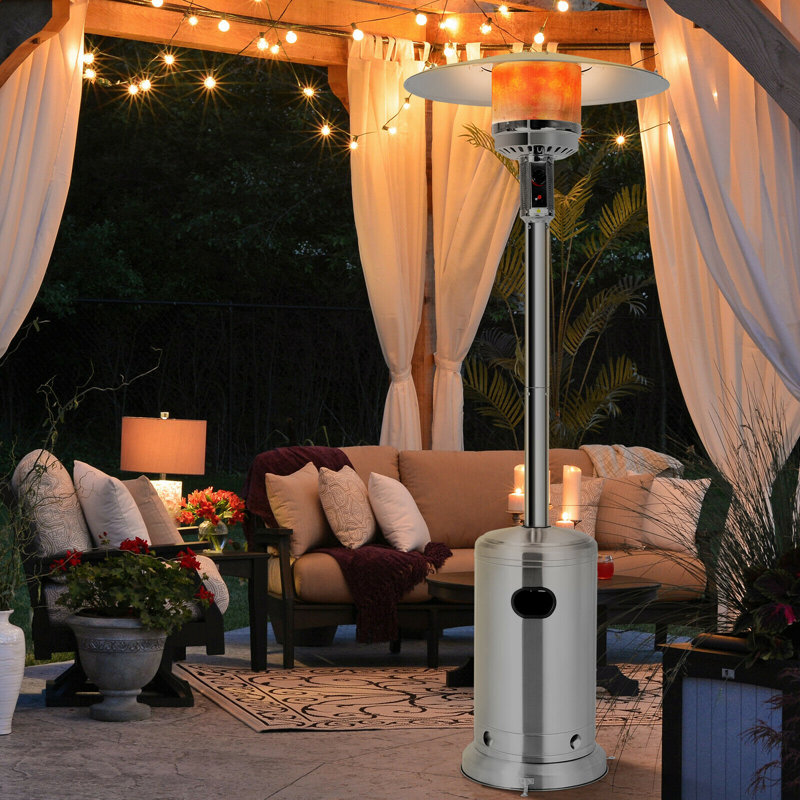 Chauffe-terrasse au propane 48 000 BTU, Argent