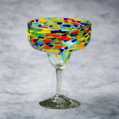 Carnival Margarita Handblown Mexican Glass