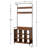 Antique Brown Hall Tree With Shoe Storage - 31 Entryway Unit, 7 Rust- Hooks, Fits Different Rooms Rack Coat And Space Tree, Strong Brown, Versatile Use