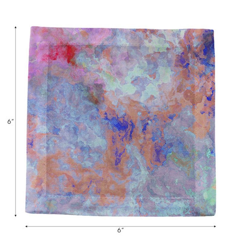 Impressionism Cotton Sateen Cocktail Napkins, Passiflora