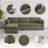 Winfree 112.6" W 4-Piece Modular Sectional with Storage Ottoman -497489519
