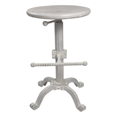 Pitzer Swivel Solid Wood Adjustable Height Counter Stool