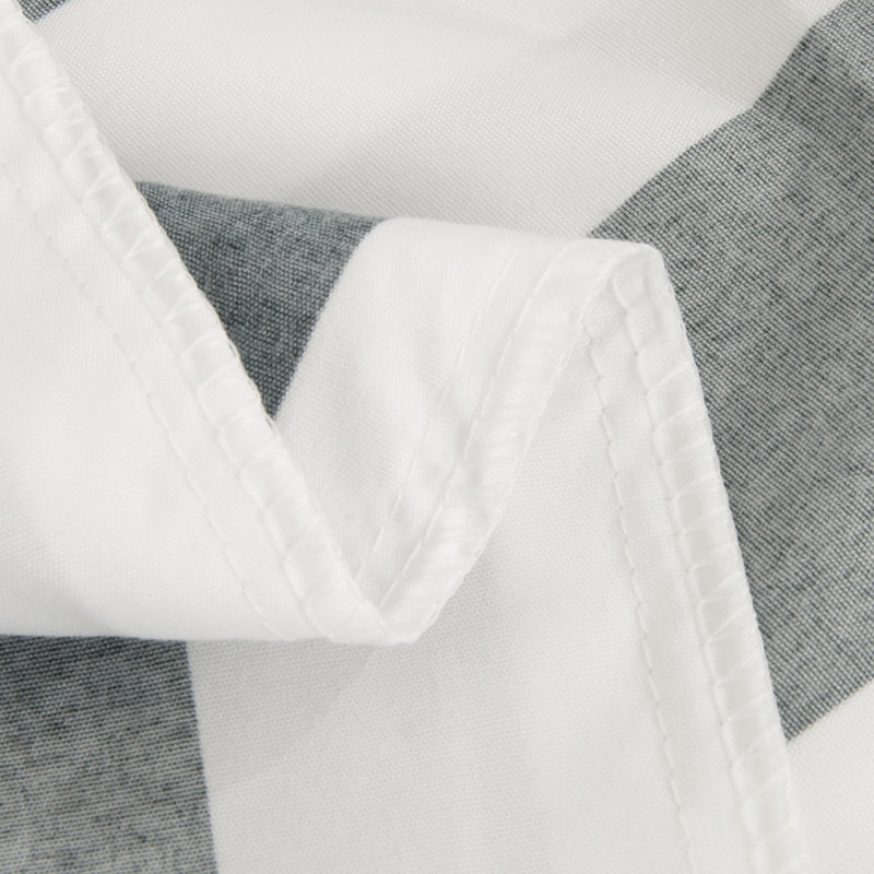 Fitted Sheet Only, Brushed Microfiber Striped Fitted Sheet, Black and White - NTBAY, Queen Fitted Sheet