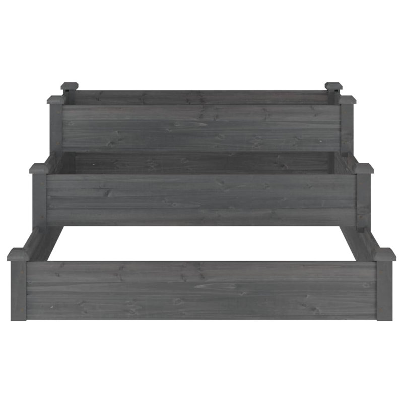 Aukje Wood Raised Garden Bed, Grey