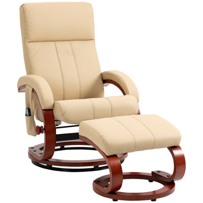 HOMCOM Recliner Chair With Ottoman