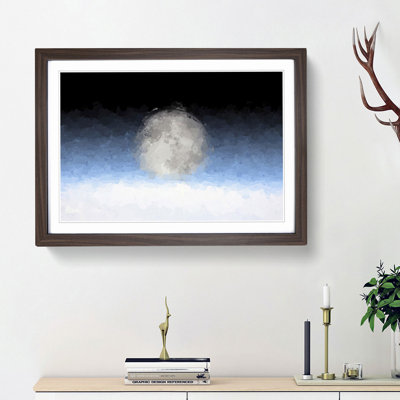 The Moon Above in Abstract - Picture Frame Graphic Art Print