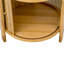 Table basse ronde 19,7 pouces avec plateau rotatif, décor en rotin et rangement caché, brun chaud