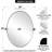  Tilting Oval Bathroom Vanity Wall Mirror | Adjustable Pivot Stainless Steel Frame-464012387-464012389