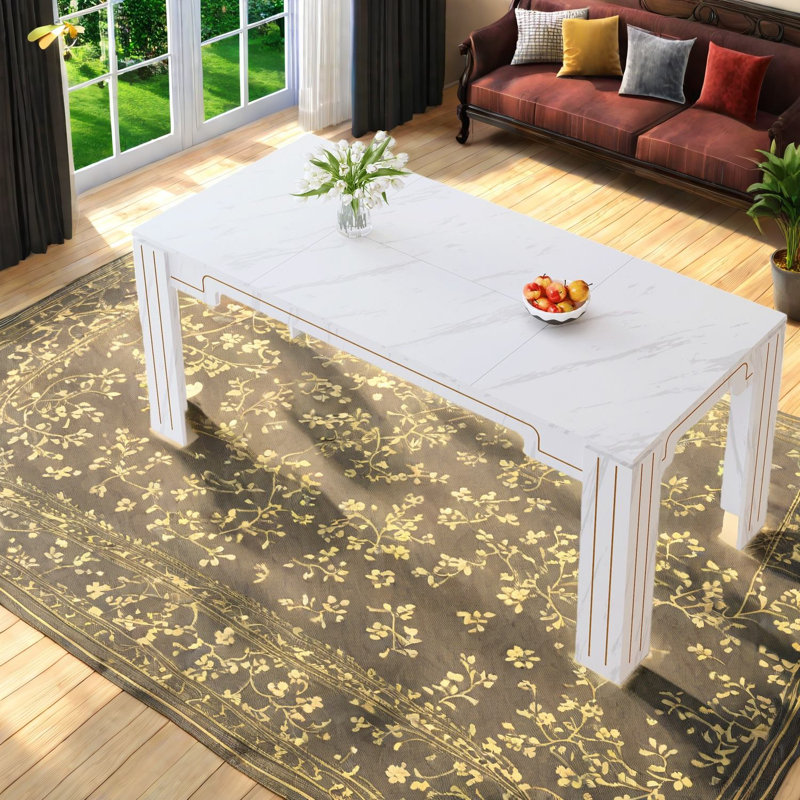 Spacious Mdf Marble Dining Tables (table Only, No Chairs, Complete With Top And Legs) Modern Home Kitchen