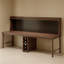 Bureau rectangulaire en bois massif brun noisette-2139134510
