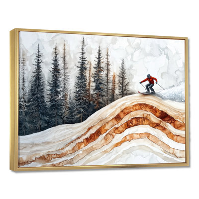 Robbinsville Cyrstal ski dans un paysage d'hiver II - art mural de ski