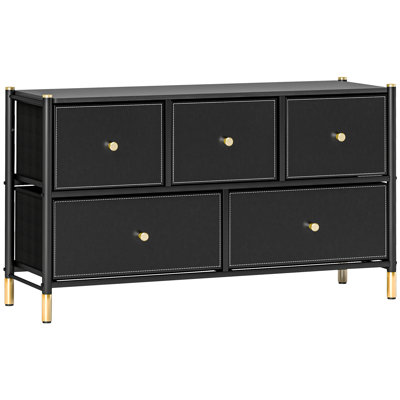 Adriah 100cm W 5 - Drawer Chest of Drawers