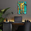 Bungalow Rose «Whimsy Poles» par David Galchutt, art mural en verre acrylique-1625631762